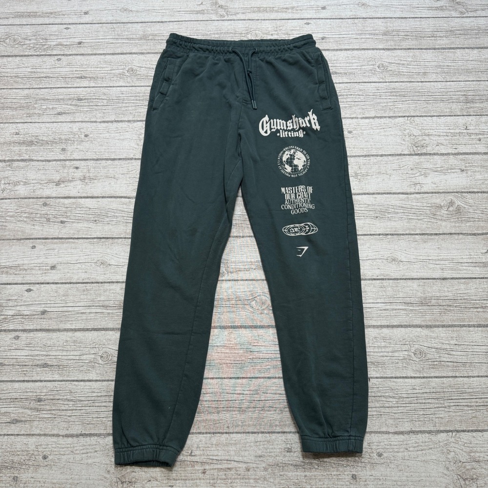Gymshark Joggers Men's Small Dark Green Tapered Athletic Training Workout Gym